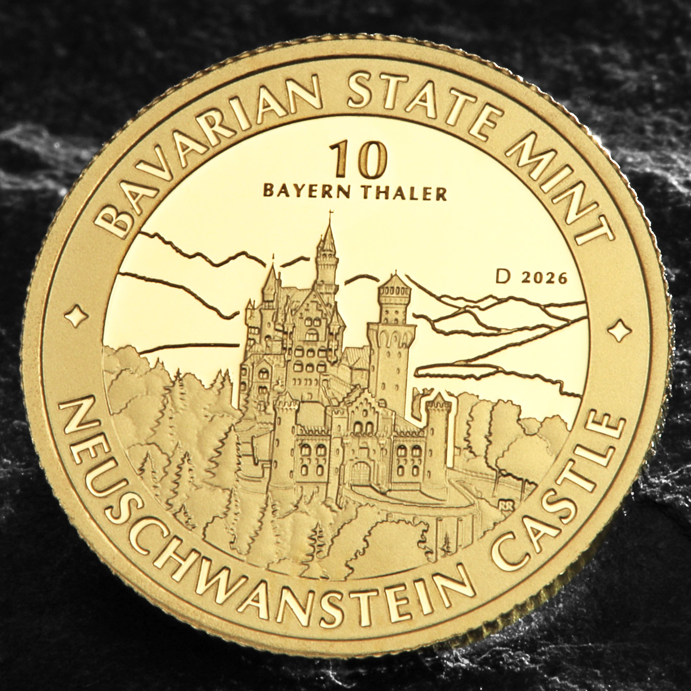 Gold 1/10oz "Schloss Neuschwanstein" 2026 Bayern Thaler (Deutschland) - Detailansicht 4