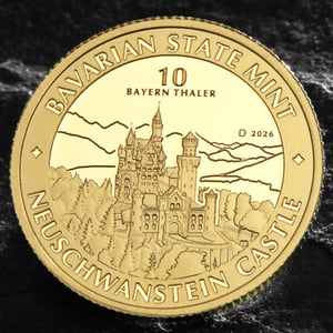 Gold 1/10oz "Schloss Neuschwanstein" 2026 Bayern Thaler (Deutschland) - Miniaturansicht 5