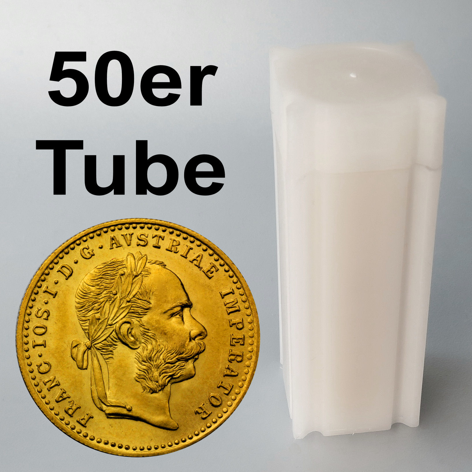 Goldmünze 50 x "1 Dukat" Tube (Österreich) - Hauptansicht