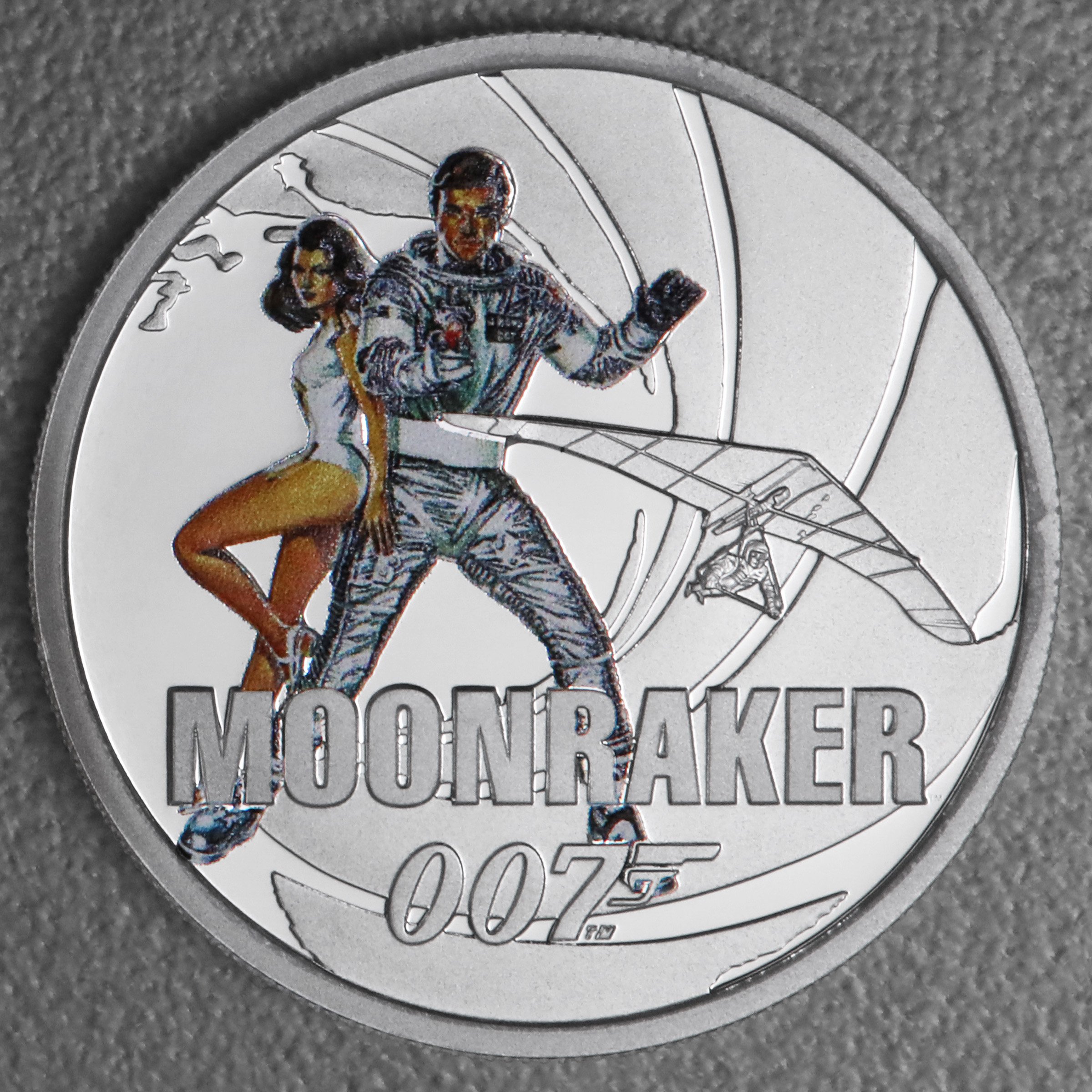 Silbermünzen 1oz +7 x 1/2oz "Roger Moore" 2024 (PP/kol./verg.) Set – 8-teilig James Bond (Tuvalu) - Detailansicht 5