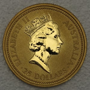 Goldmünze 1/4oz "Känguru" 1991 Australian Nugget (Australien) - Miniaturansicht 2