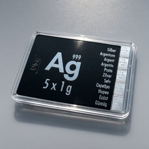 Silbertafel (5x 1g Feinsilber) "CombiBar" - Miniaturansicht 2