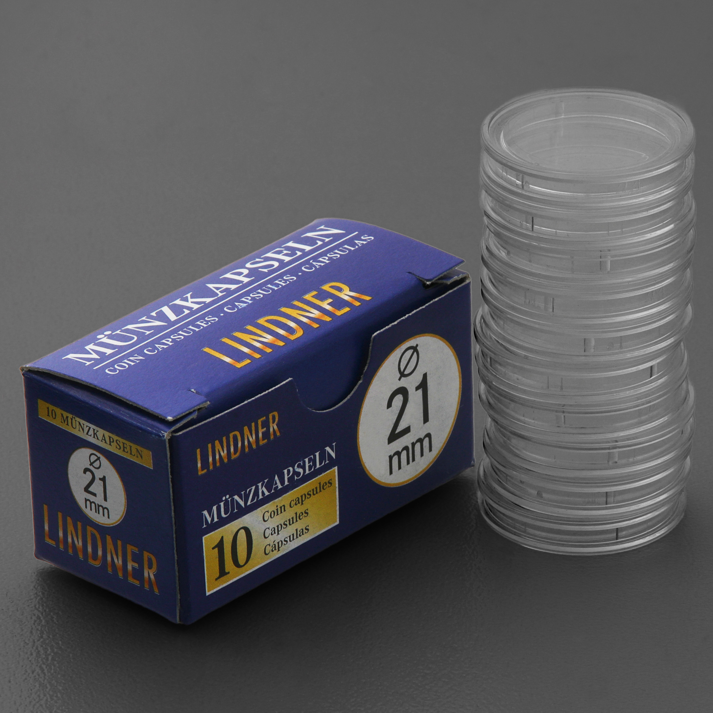Münzkapseln 21mm 10er-Packung - Hauptansicht