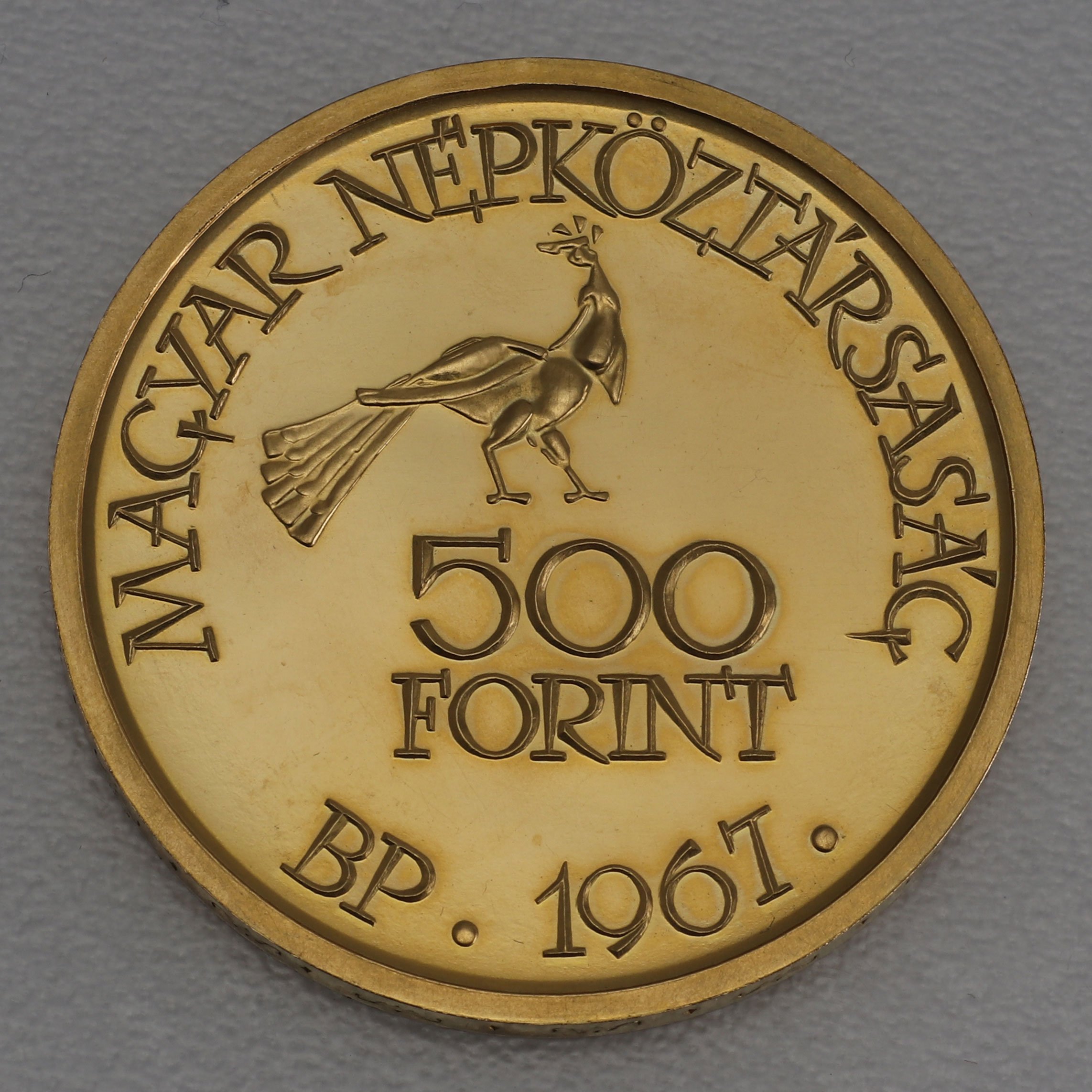 Goldmünze 500 Forint "Zoltán Kodály" 1967 (Ungarn) - Detailansicht 1