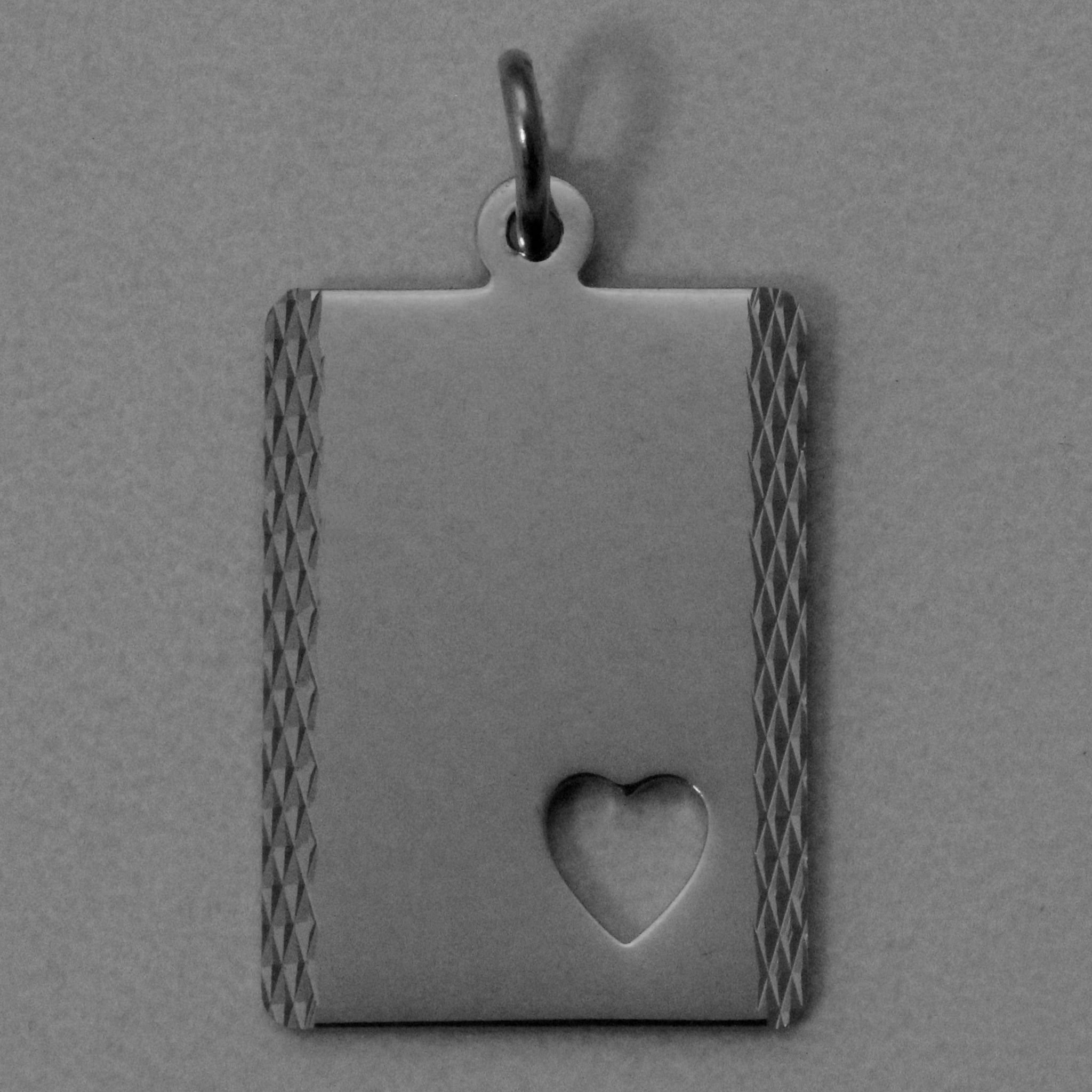 Silberanhänger 925er "Platte/Herz" gravierbar (Sterling) - Hauptansicht