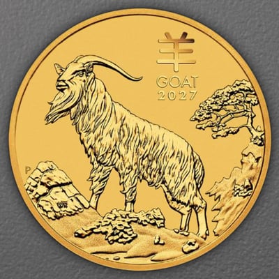 Goldmünze 1/20oz "Ziege" 2027 Lunar III – Year of the Goat (Australien) - Hauptansicht