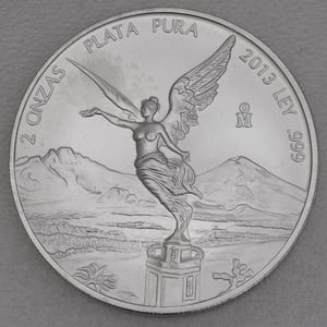 Silbermünze 2oz "Libertad" 2013 (Mexiko) - Miniaturansicht 1