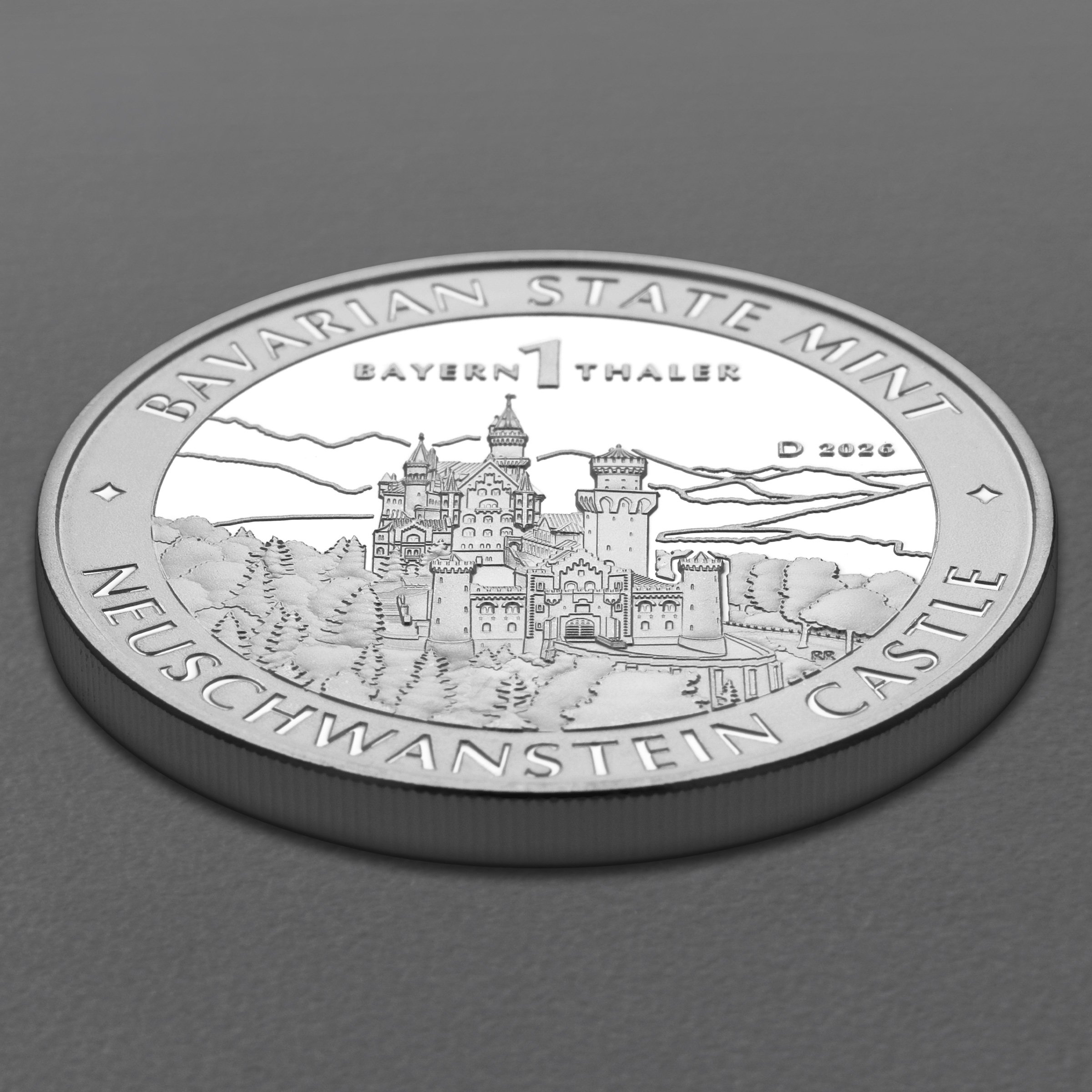 Silber 1oz "Schloss Neuschwanstein" 2026 Bayern Thaler (Deutschland) - Detailansicht 2
