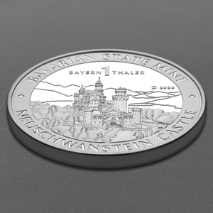 Silber 1oz "Schloss Neuschwanstein" 2026 Bayern Thaler (Deutschland) - Miniaturansicht 3