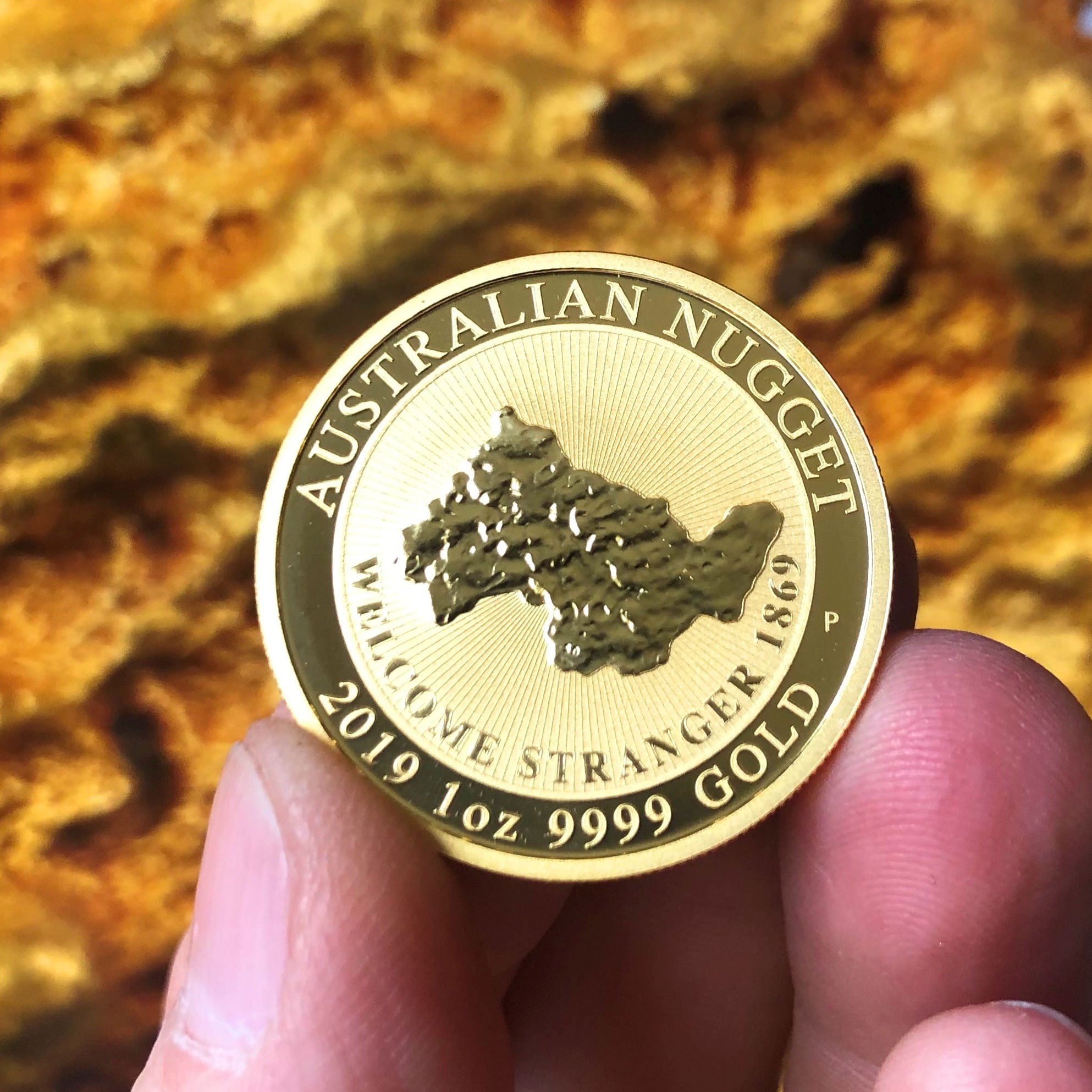Goldmünze 1oz "Australian Nugget" 2019 Welcome Stranger 1869 (Australien) - Detailansicht 2