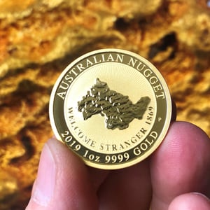 Goldmünze 1oz "Australian Nugget" 2019 Welcome Stranger 1869 (Australien) - Miniaturansicht 3