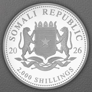Silbermünze 1kg "Elefant" 2026 African Wildlife 19% (Somalia) - Miniaturansicht 2
