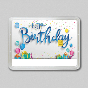 Goldbarren 0,5g "Geburtstag" (Flip) - Hauptansicht