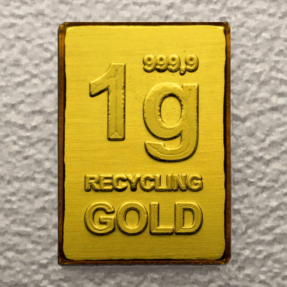 Goldbarren 1g CombiBar Recycling-Gold - Hauptansicht