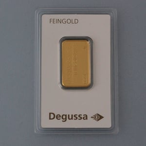 Goldbarren 20g DEGUSSA, im Blister - Hauptansicht