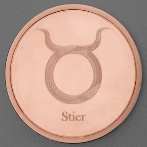 Kupfermedaille "Sternzeichen Stier" Gravurmedaille - Hauptansicht