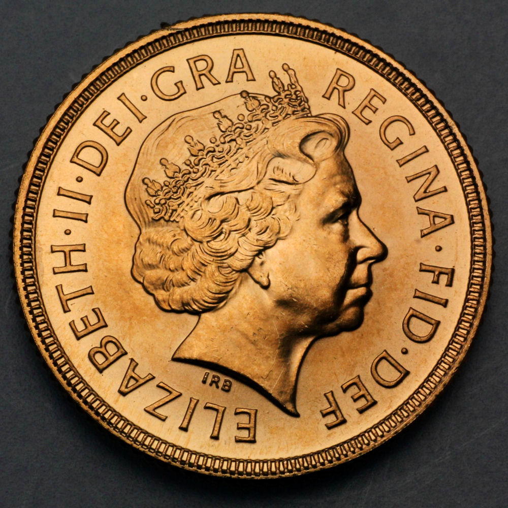 Goldmünze 1 Sovereign "Elizabeth II." 1998-2014 (Großbritannien) - Detailansicht 2