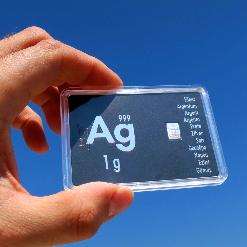 Silberbarren 1g "Ag International" (Motivbox) - Detailansicht 6
