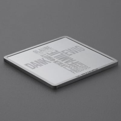 Silberbarren 1oz "Wortkreuz" Gravurbarren quadratisch - Miniaturansicht 3