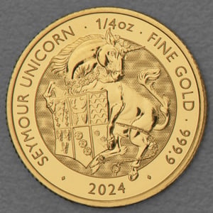 Goldmünze 1/4oz "Seymour Unicorn" 2024 Royal Tudor Beasts (Großbritannien) - Hauptansicht