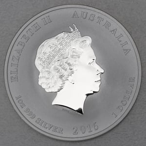 Silbermünze 1oz "Affe" 2016 (vergoldet) Lunar II – Year of the Monkey (Australien) - Miniaturansicht 2