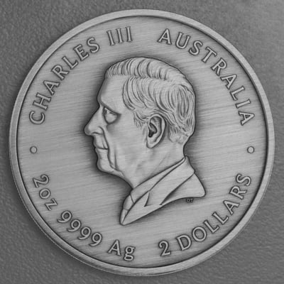 Silbermünze 2oz "Kookaburra Kaa Kaa" 2024 (AF/koloriert) (Australien) - Miniaturansicht 2