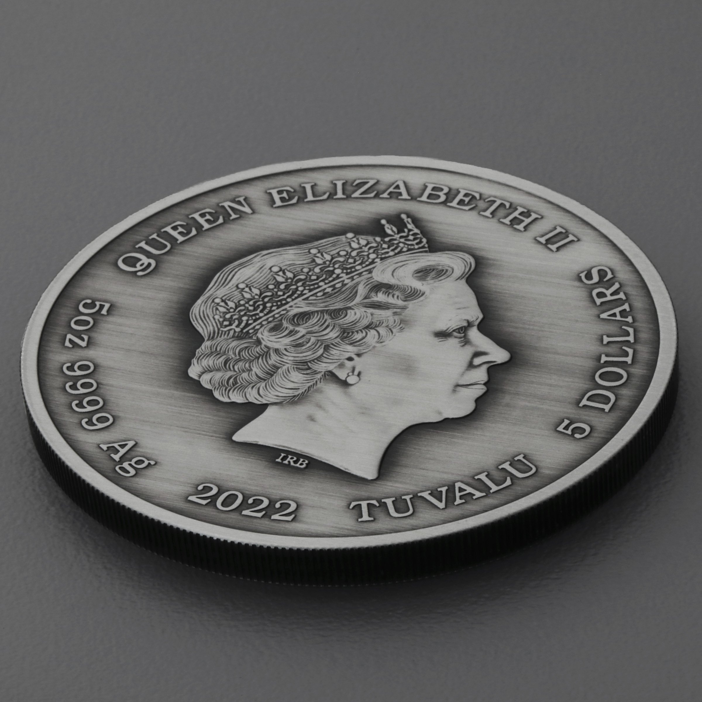 Silbermünze 5oz "Athena" 2022 (AF) Gods of Olympus (Tuvalu) - Detailansicht 3