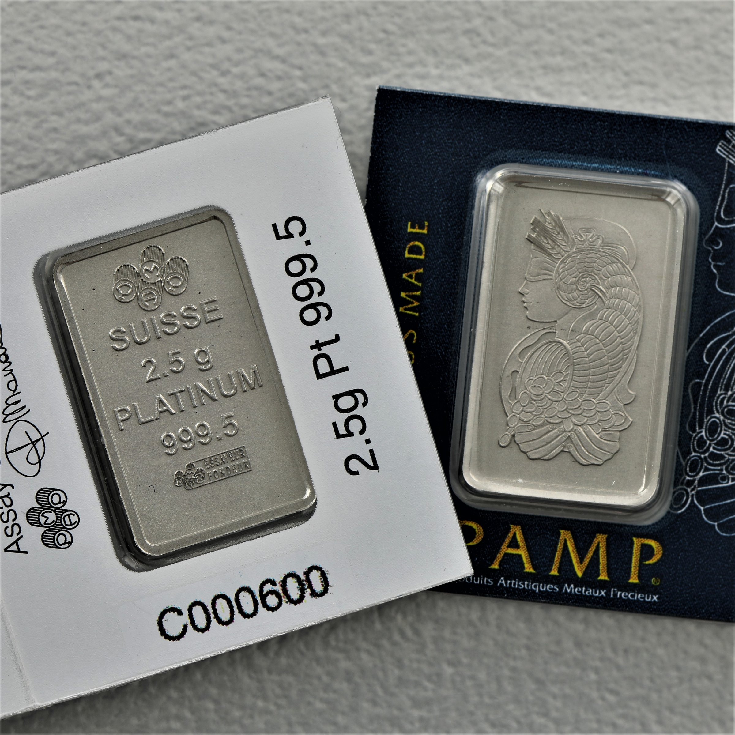 Platinbarren 2,5g (Resale) - Hauptansicht