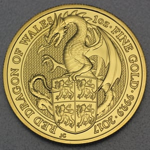 Goldmünze 1oz "Red Dragon of Wales" 2017 The Queen s Beasts (Großbritannien) - Hauptansicht