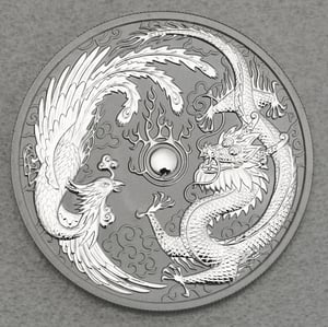 Silbermünze 1oz "Dragon & Phoenix" 2017 Chinese Myths & Legends (Australien) - Miniaturansicht 1