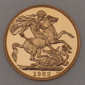 Goldmünzen "Sovereign Proof Collection" 1983 Set – 3-tlg. (Großbritannien) - Miniaturansicht 2