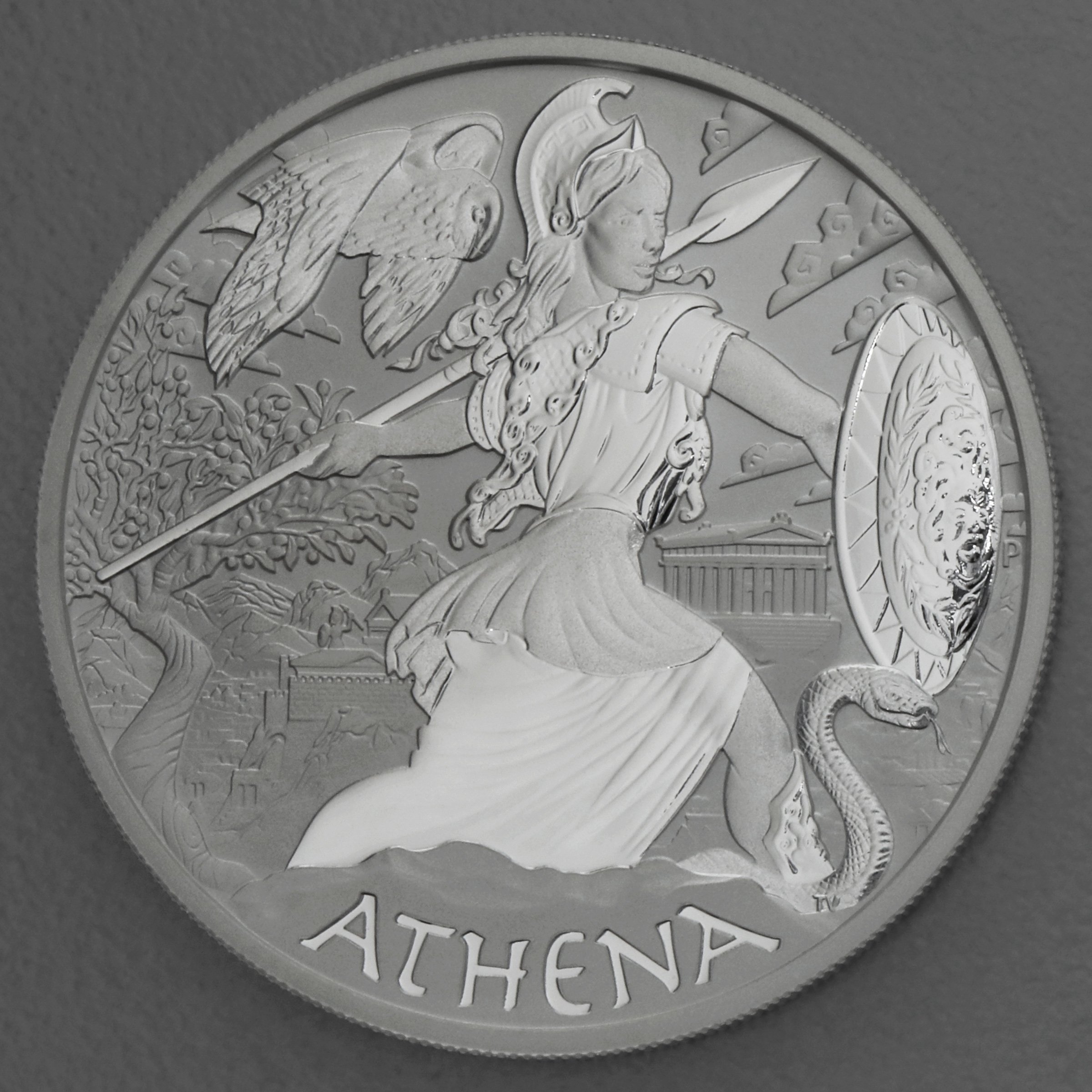 Silbermünze 1oz "Athena" 2022 Gods of Olympus diff. (Tuvalu) - Hauptansicht