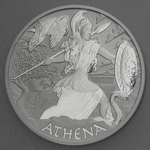 Silbermünze 1oz "Athena" 2022 Gods of Olympus diff. (Tuvalu) - Hauptansicht
