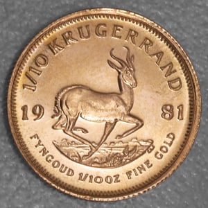 Goldmünze 1/10oz "Krügerrand" 1981 (Südafrika) - Hauptansicht