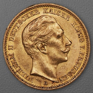 Goldmünze 20 Mark "Wilhelm II." 1892-A J.252 (Preußen) - Hauptansicht