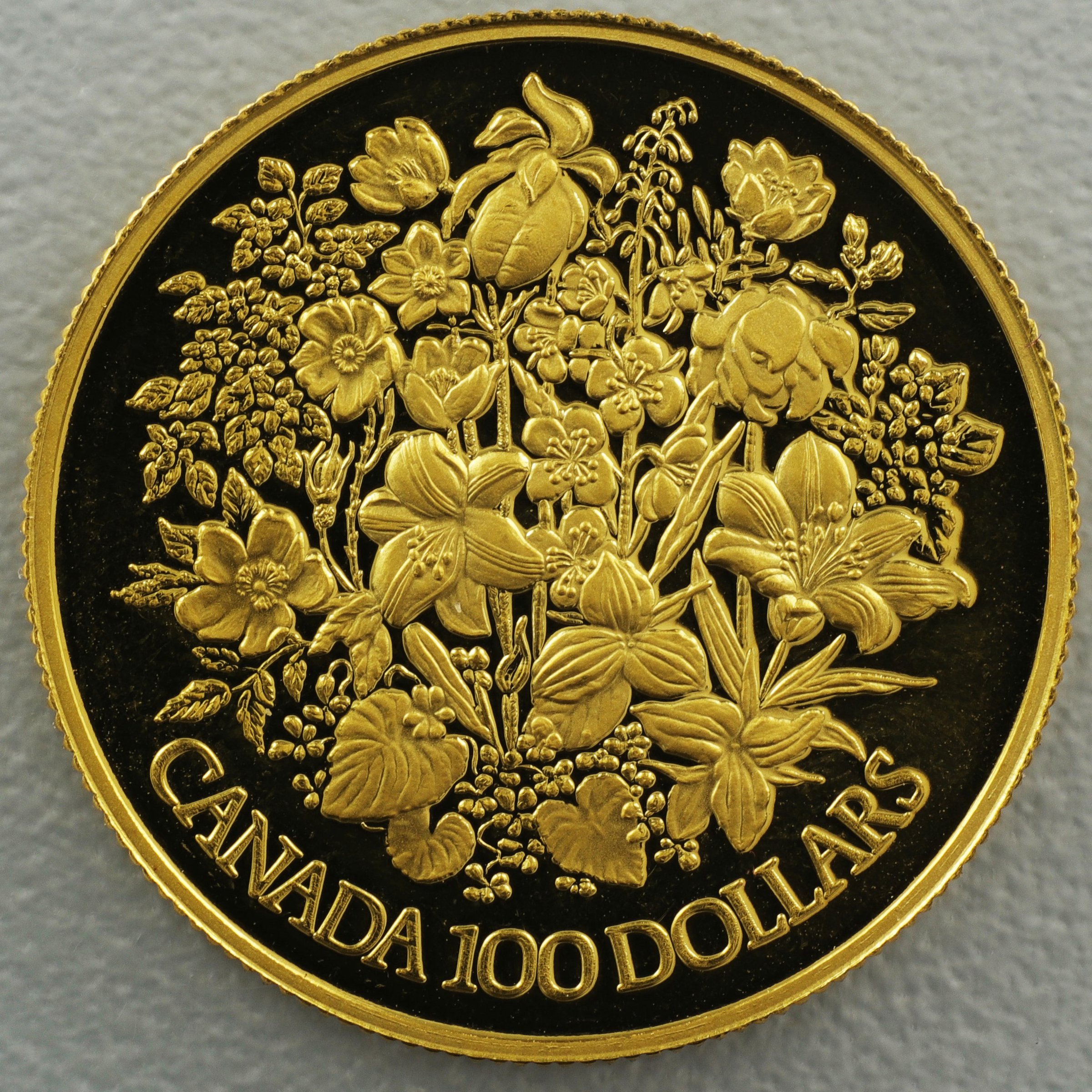 Goldmünze 100 Dollar "25. Jubiläum" 1977 (Kanada) - Hauptansicht