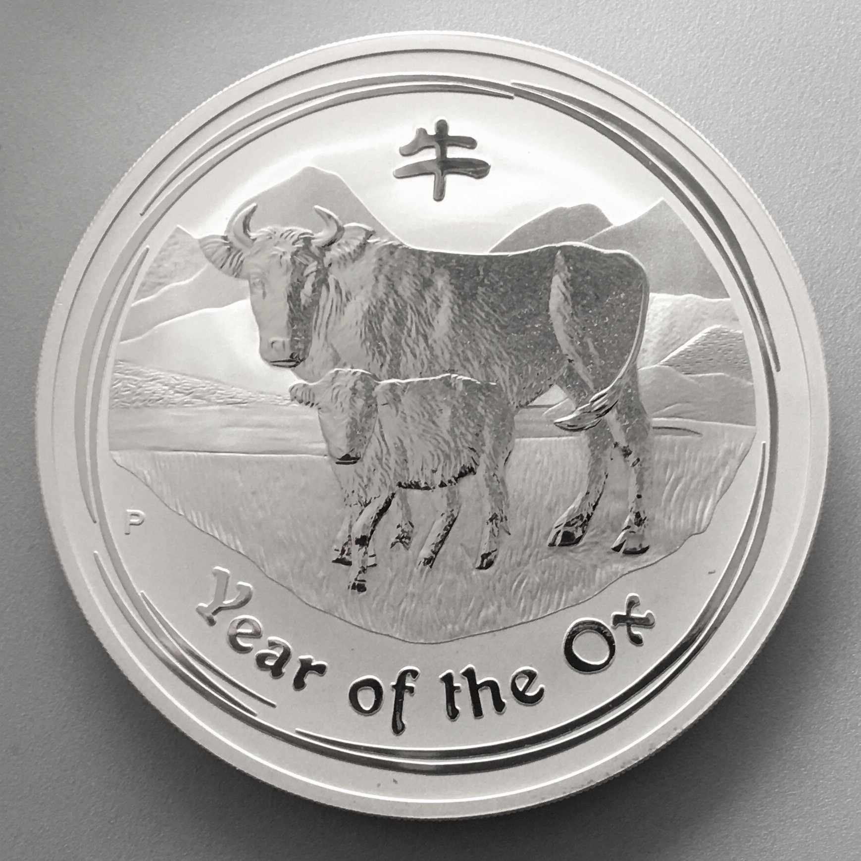 Silbermünze 10oz "Ochse" 2009 Lunar II – Year of the Ox 19% (Australien) - Hauptansicht