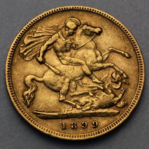 Goldmünze 1/2 Sovereign "Victoria" Schleier (Großbritannien) - Miniaturansicht 2