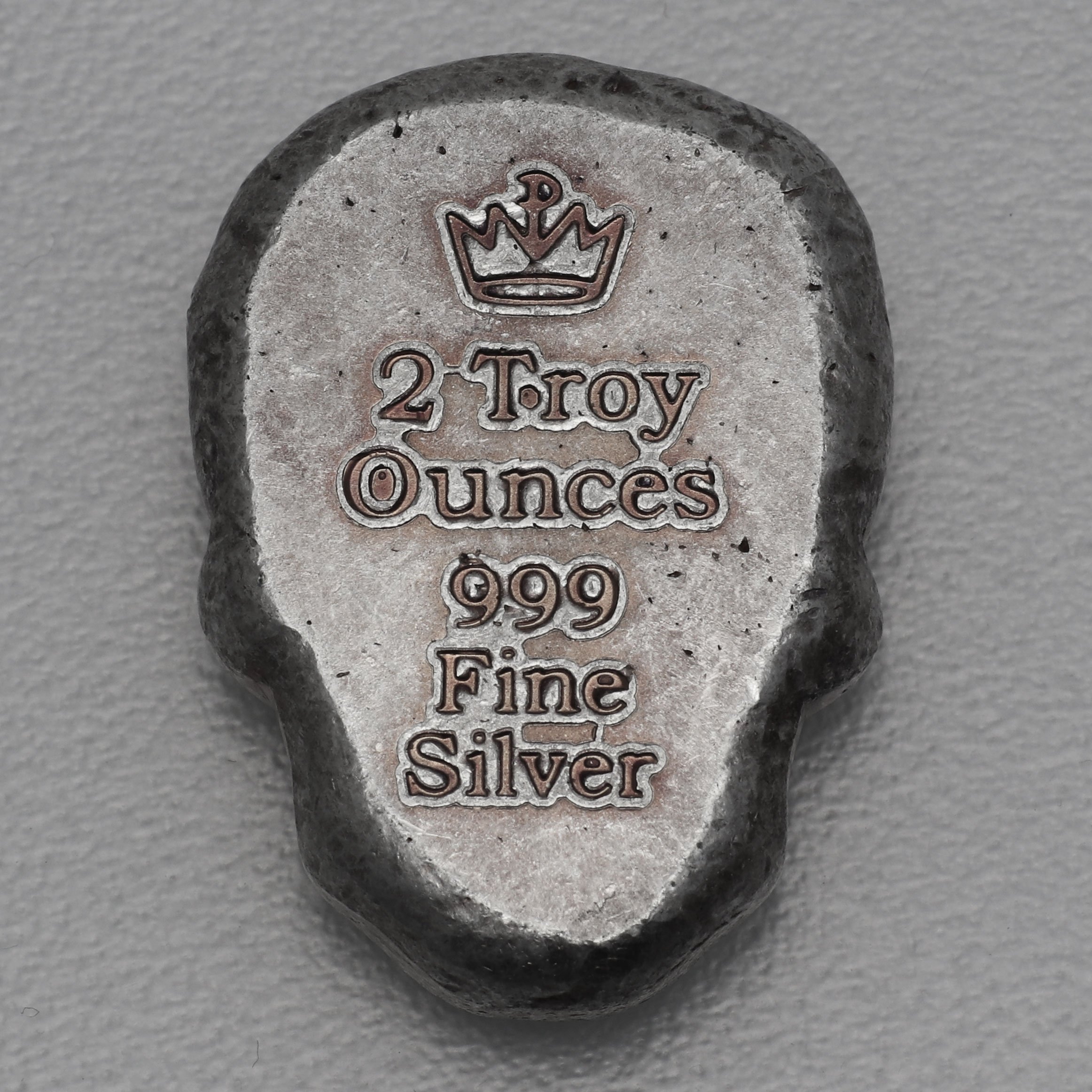 Silber 3-D Barren "Sugar Skull" 2oz, gegossen Day of the Dead: Cross - Detailansicht 1
