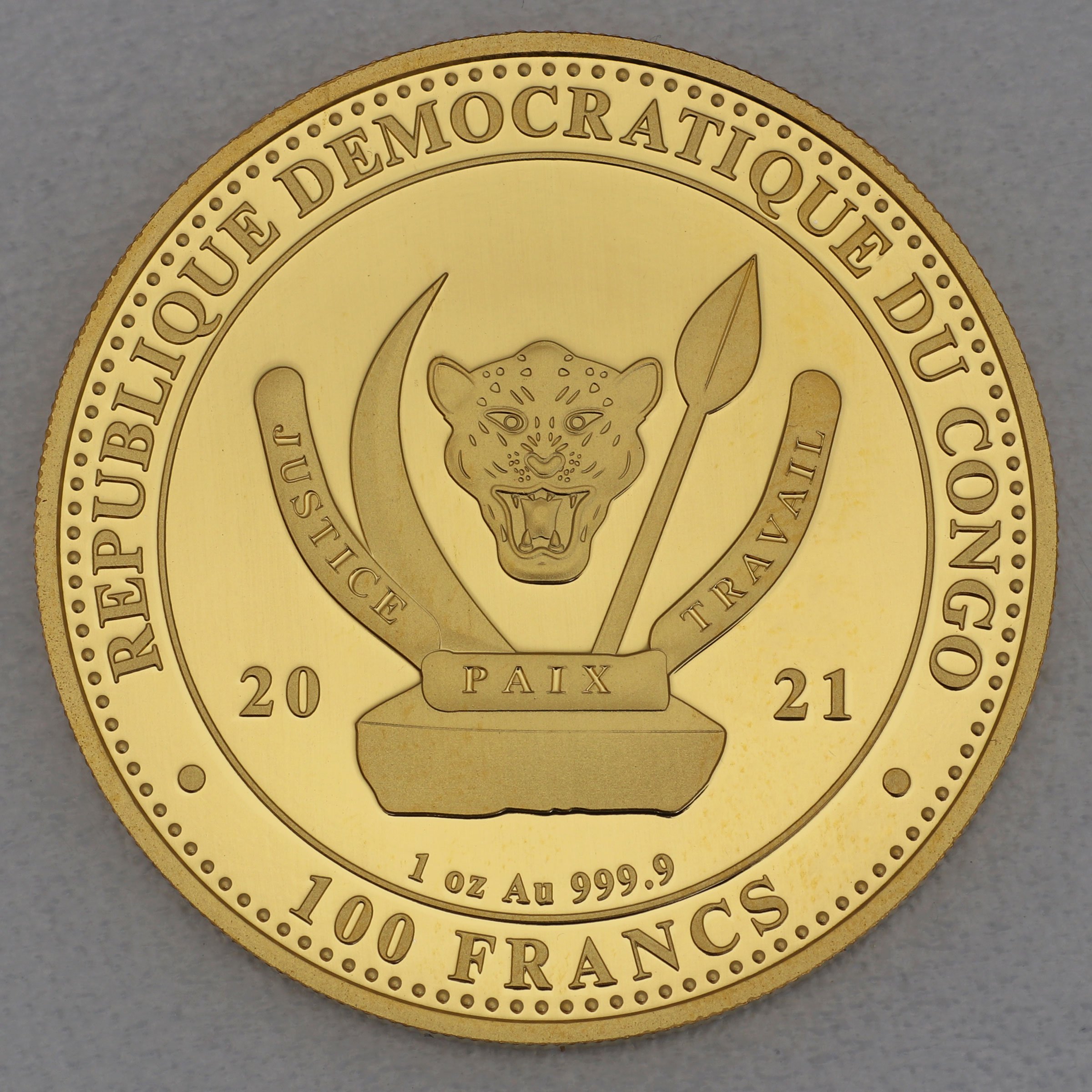 Goldmünze 1oz "Weißkopfseeadler" 2021 World s Wildlife (Kongo) - Detailansicht 1