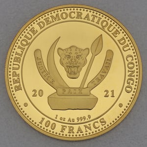 Goldmünze 1oz "Weißkopfseeadler" 2021 World s Wildlife (Kongo) - Miniaturansicht 2