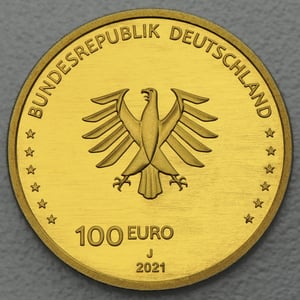 Goldmünze 100 Euro "Recht" 2021 Säulen der Demokratie (Deutschland) - Miniaturansicht 2