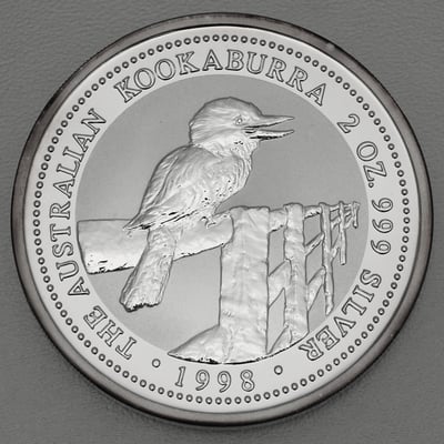 Silbermünze 2oz "Kookaburra" 1998 (Australien) - Miniaturansicht 1