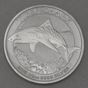 Silbermünze 1/2oz "Tiger Shark" 2016 Shark (Australien) - Miniaturansicht 1