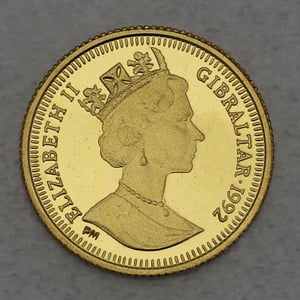 Goldmünze 1/25oz "Cocker Spaniel" 1992 Dogs (Gibraltar) - Miniaturansicht 2