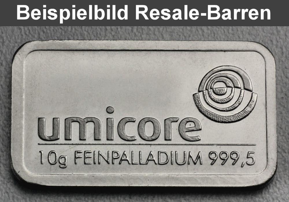 Palladiumbarren 10g "Resale" - Detailansicht 1