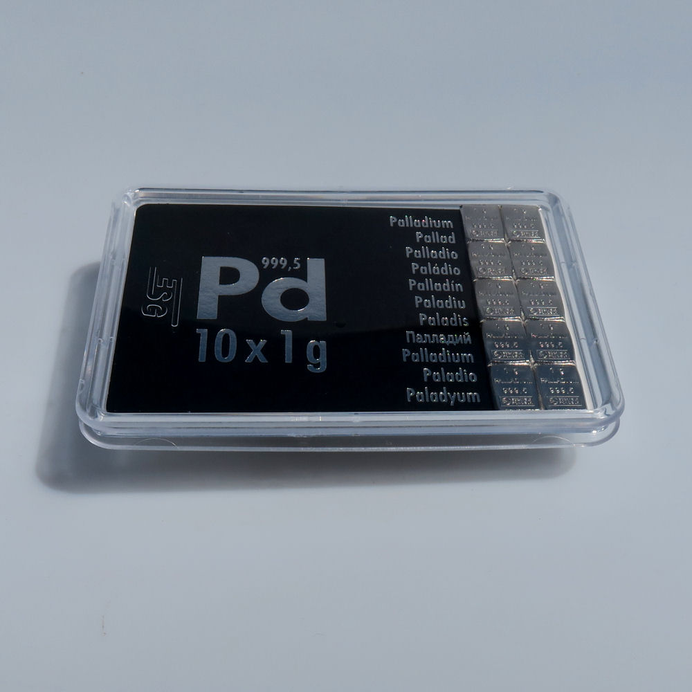 Palladiumtafel (10x 1g Feinpalladium) "CombiBar" - Detailansicht 2