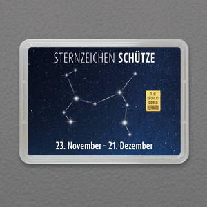Goldbarren 1g "Sternzeichen: Schütze" (Flip) - Hauptansicht