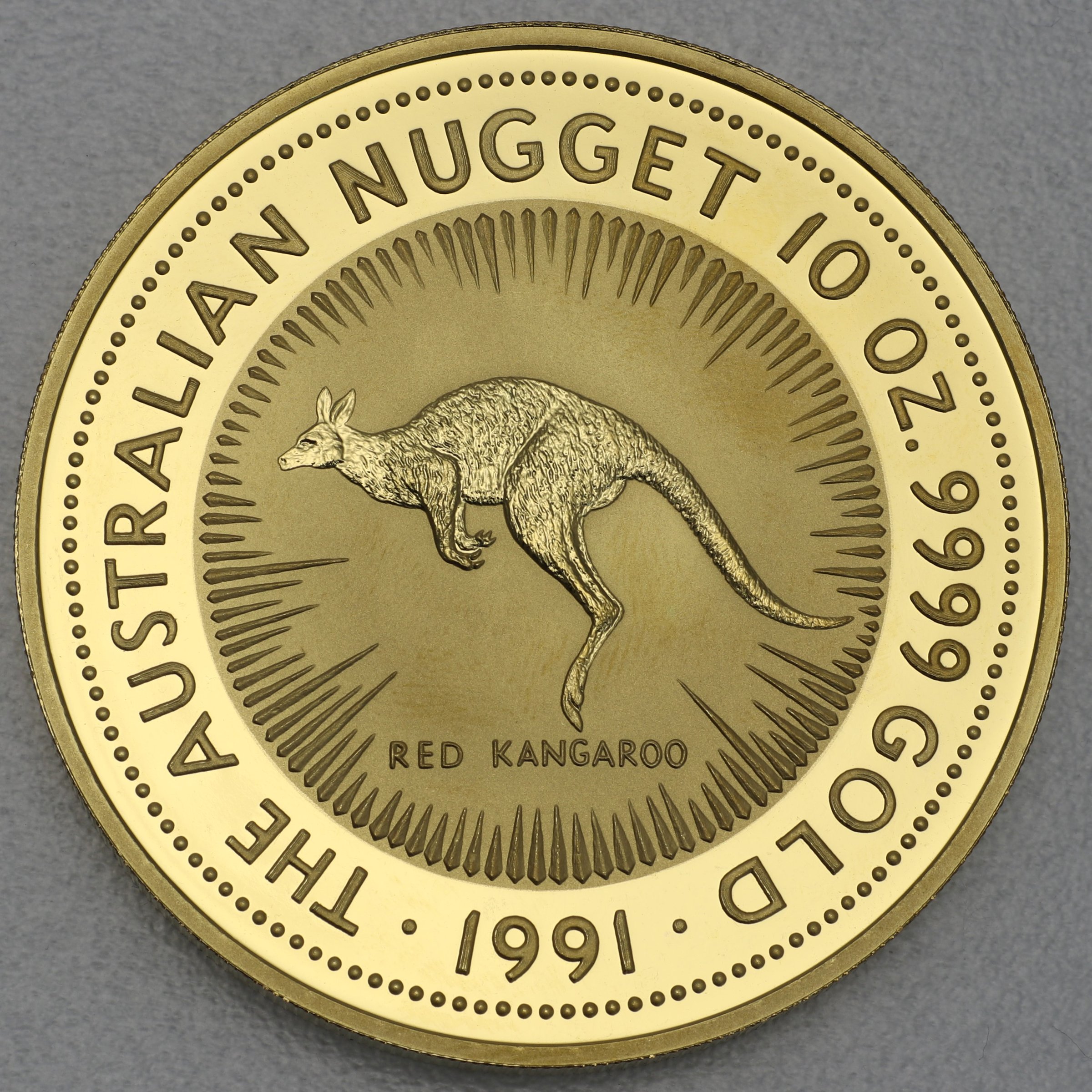 Goldmünze 10oz "Känguru" 1991 Australian Nugget (Australien) - Hauptansicht
