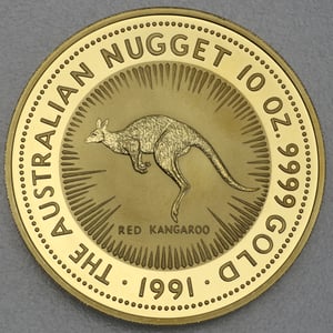 Goldmünze 10oz "Känguru" 1991 Australian Nugget (Australien) - Hauptansicht